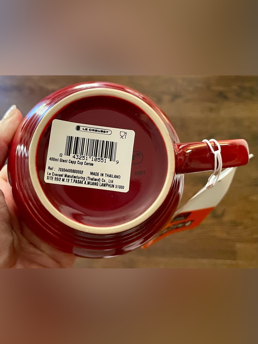 multiple available Le Creuset Giant Cappuccino Cerise Mug - Picture 2 of 2